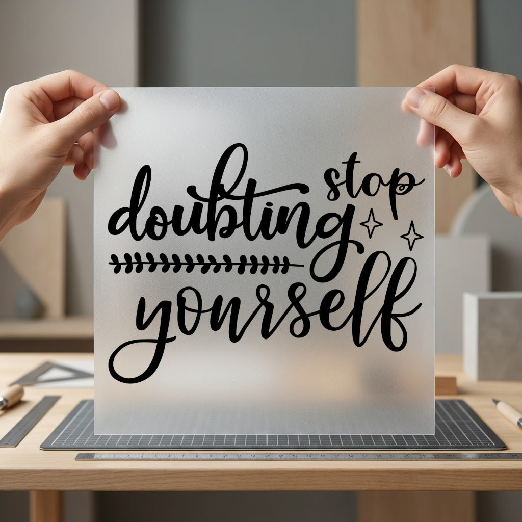 Don Stop Doubting Yourself Aesthetic Ready to Press DTF Transfer for Dtf