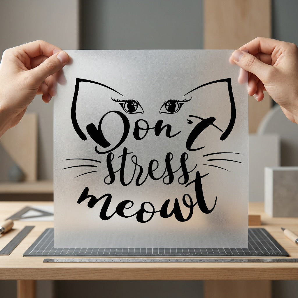 Don Stress Meow Cat Funny Sarcastic Ready to Press DTF Transfer for Dtf