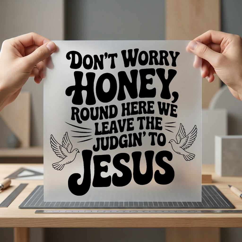 Don Worry Honey Judgin Christian Faith Ready to Press DTF Transfer for Dtf