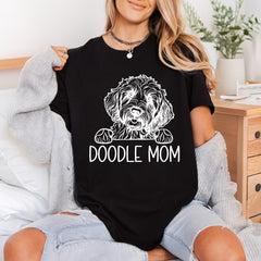Doodle Mom Dog Cartoon Mom Dad Ready to Press DTF Transfer for Dtf