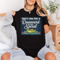 Downward Spiral Yoga Frog Funny Pet Ready to Press DTF Transfer for Dtf