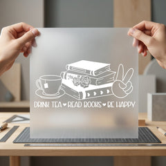 Drink Tea Read Books Aesthetic Ready to Press DTF Transfer for Dtf