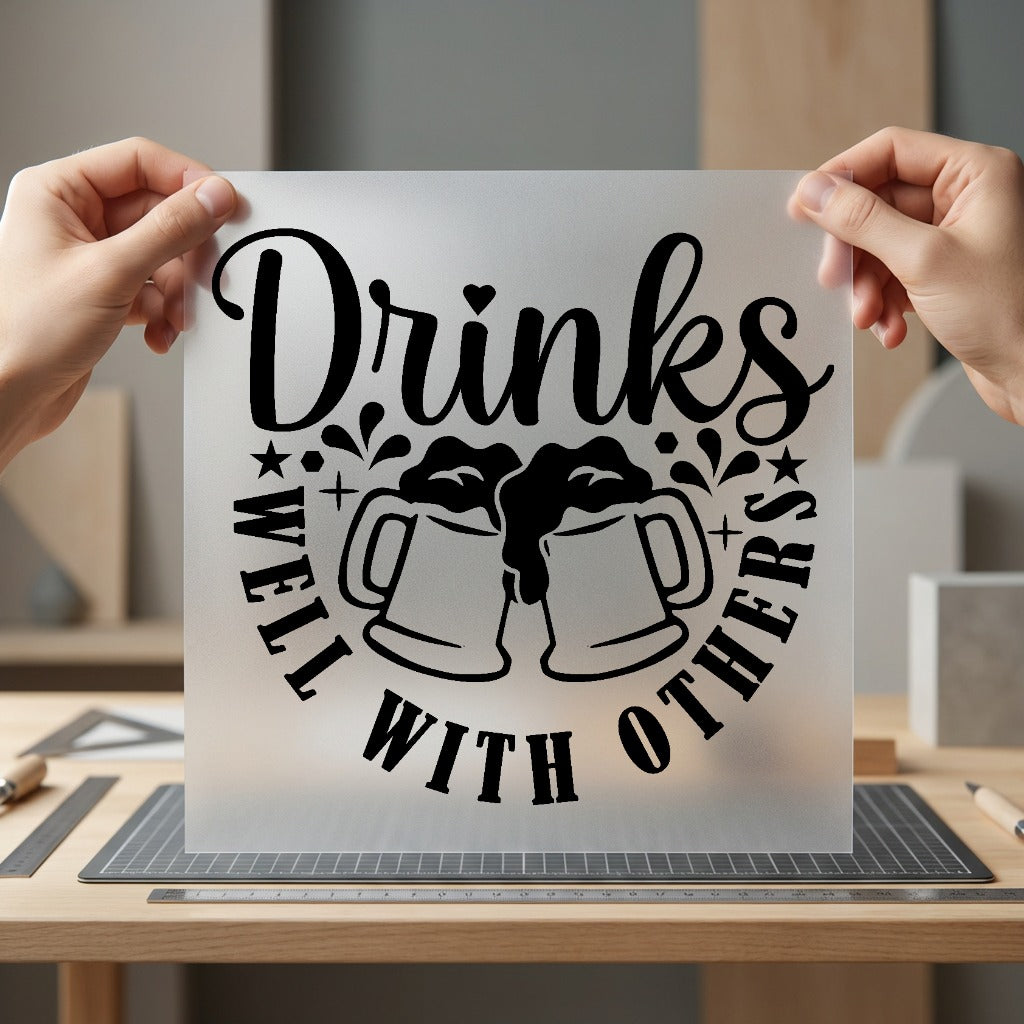 Drinks Well Others Party Foodie Quotes Collection Food & Drink Culture Collection Ready to Press DTF Transfer for Dtf