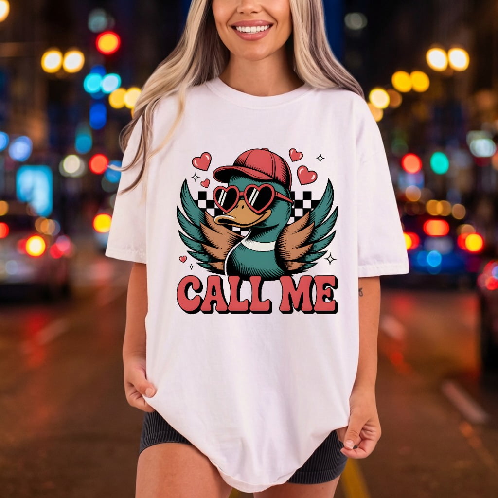 Duck Call Retro Style Valentine Funny Ready to Press DTF Transfer for Dtf