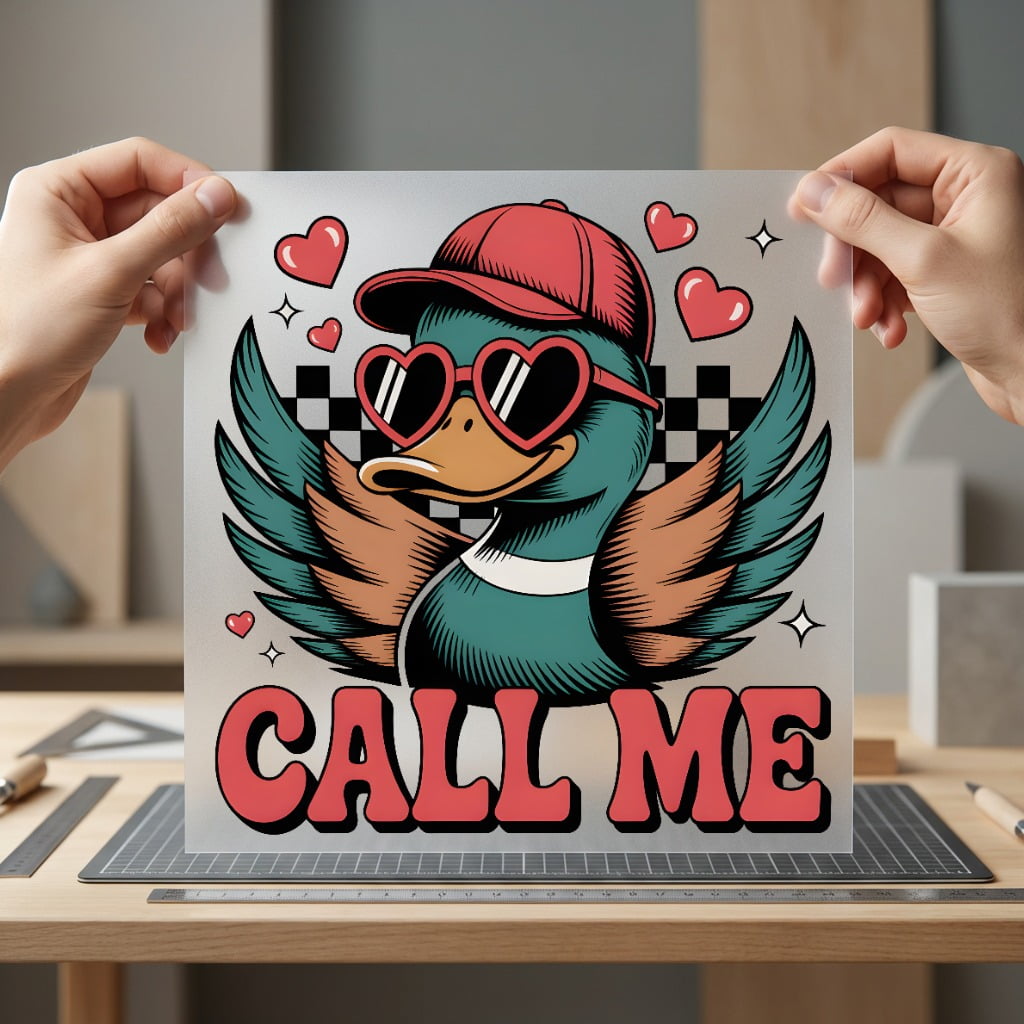 Duck Call Retro Style Valentine Funny Ready to Press DTF Transfer for Dtf