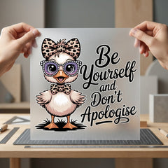 Duck Yourself Cartoon Diy Cute & Kawaii Collection Cute Animals Collection Ready to Press DTF Transfer for Dtf