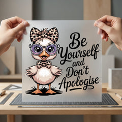 Duck Yourself Cartoon Diy Cute & Kawaii Collection Cute Animals Collection Ready to Press DTF Transfer for Dtf