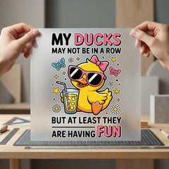 Ducks Having Fun Duck Funny Sarcastic Ready to Press DTF Transfer for Dtf
