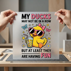 Ducks Having Fun Duck Funny Sarcastic Ready to Press DTF Transfer for Dtf