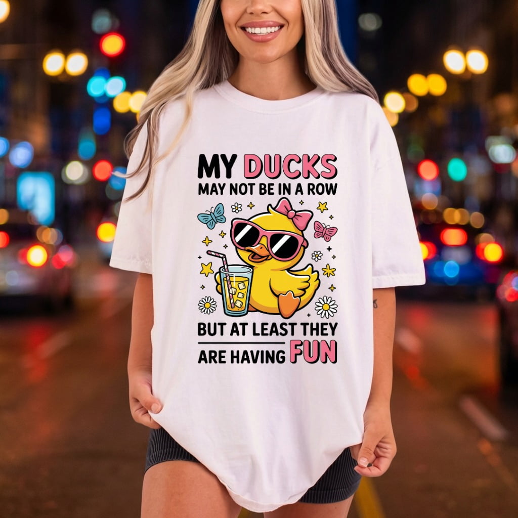 Ducks Having Fun Duck Funny Sarcastic Ready to Press DTF Transfer for Dtf