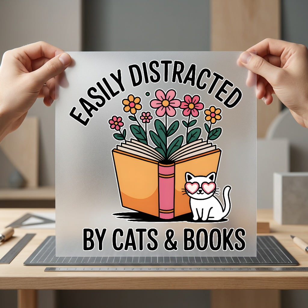 Easily Distracted Cats Books Mom Dad Ready to Press DTF Transfer for Dtf