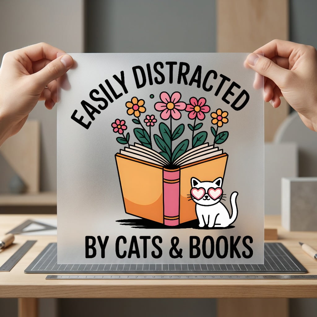 Easily Distracted Cats Books Mom Dad Ready to Press DTF Transfer for Dtf