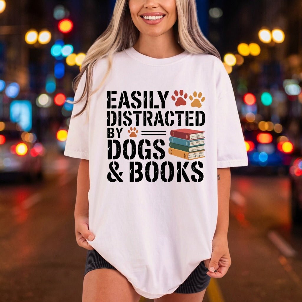 Easily Distracted Dogs Books Mom Dad Ready to Press DTF Transfer for Dtf