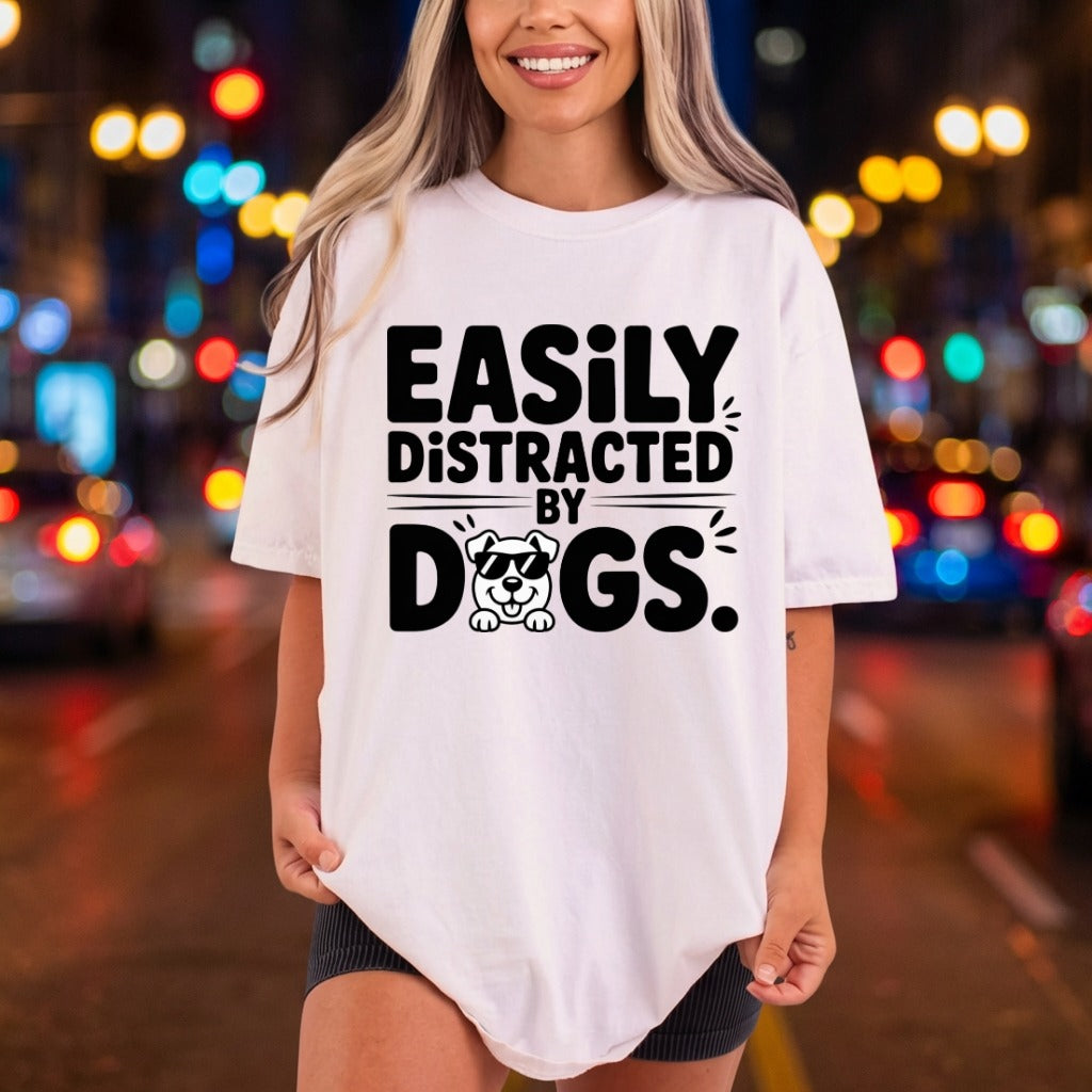 Easily Distracted Dogs Retro Mom Dad Ready to Press DTF Transfer for Dtf