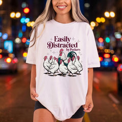 Easily Distracted Peckers Funny Funny Pet Ready to Press DTF Transfer for Dtf