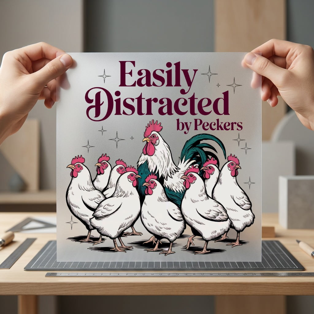 Easily Distracted Peckers Funny Funny Pet Ready to Press DTF Transfer for Dtf