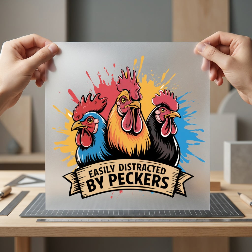 Easily Distracted Peckers Funny Funny Pet Ready to Press DTF Transfer for Dtf