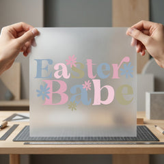 Easter Babe Pastel Retro Easter Spring Ready to Press DTF Transfer for Dtf