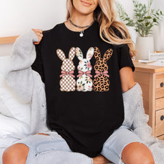 Easter Bunny Pattern Trio Easter Boho Ready to Press DTF Transfer for Dtf