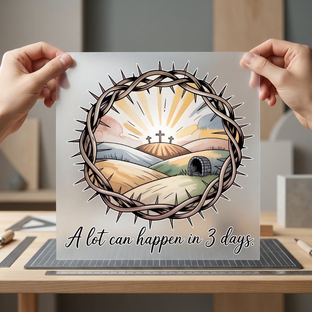 Easter Crown Thorns Christian Christian Faith Ready to Press DTF Transfer for Dtf