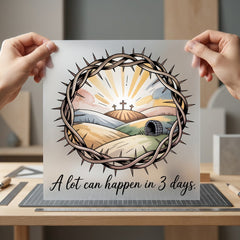 Easter Crown Thorns Christian Christian Faith Ready to Press DTF Transfer for Dtf