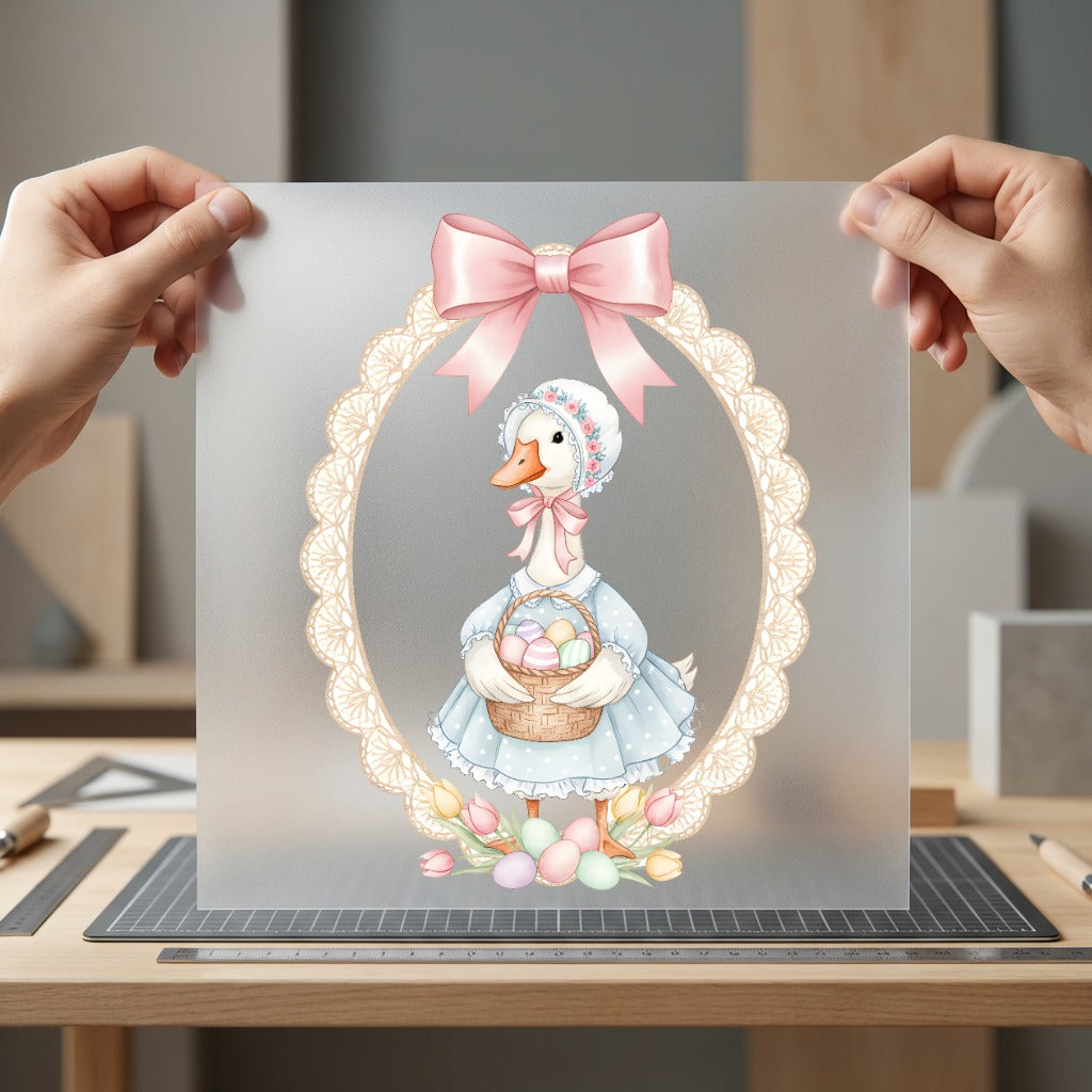 Easter Duckling Eggs Spring Easter Spring Ready to Press DTF Transfer for Dtf