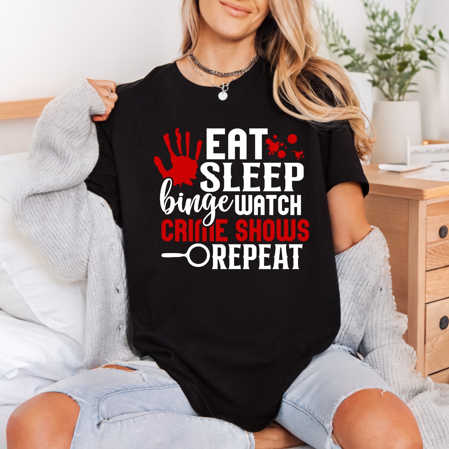 Eat Sleep Binge Watch Home & Cozy Vibes Collection Cozy Season Collection Ready to Press DTF Transfer for Dtf