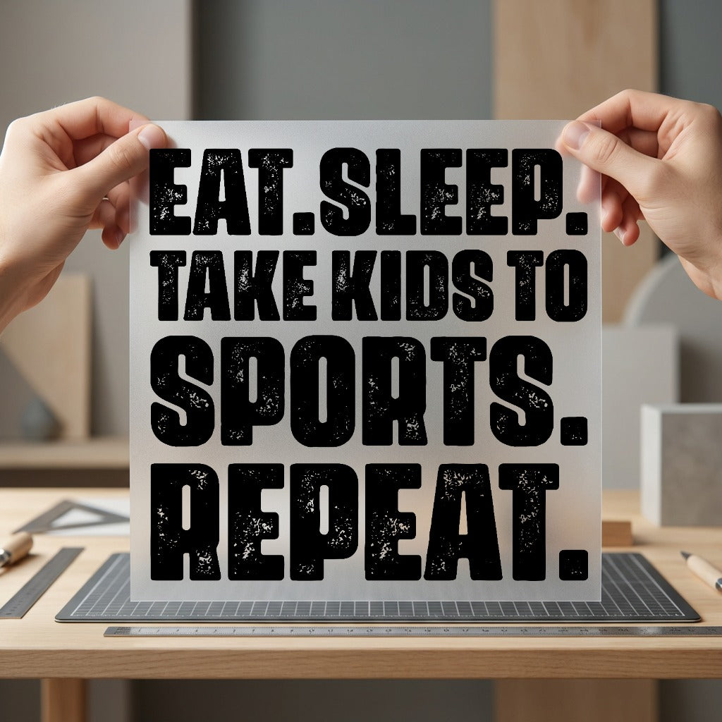 Eat Sleep Take Kids Mom Funny Ready to Press DTF Transfer for Dtf