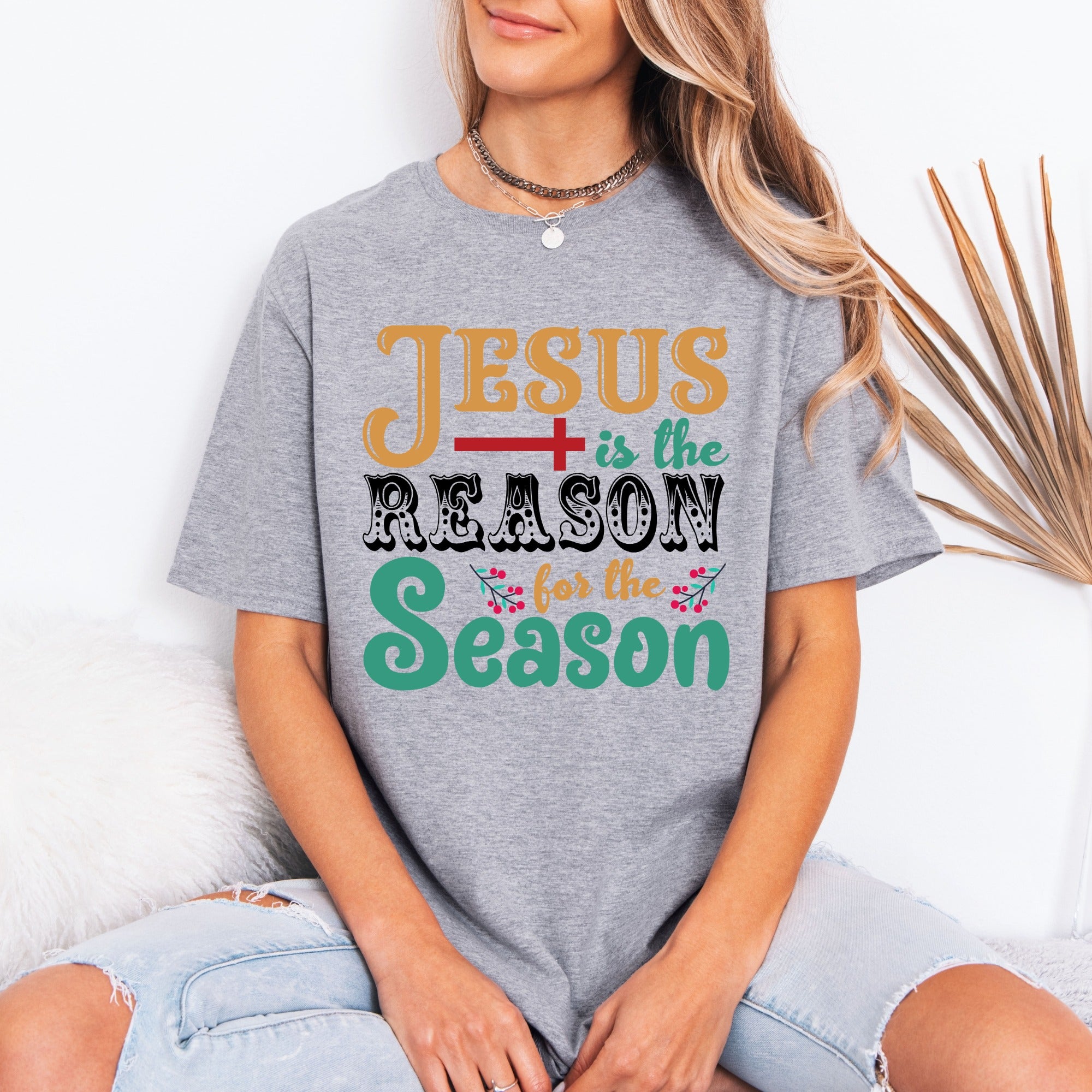 Jesus Is The Reason For The Season Christmas T-Shirt | Faith Holiday Tee