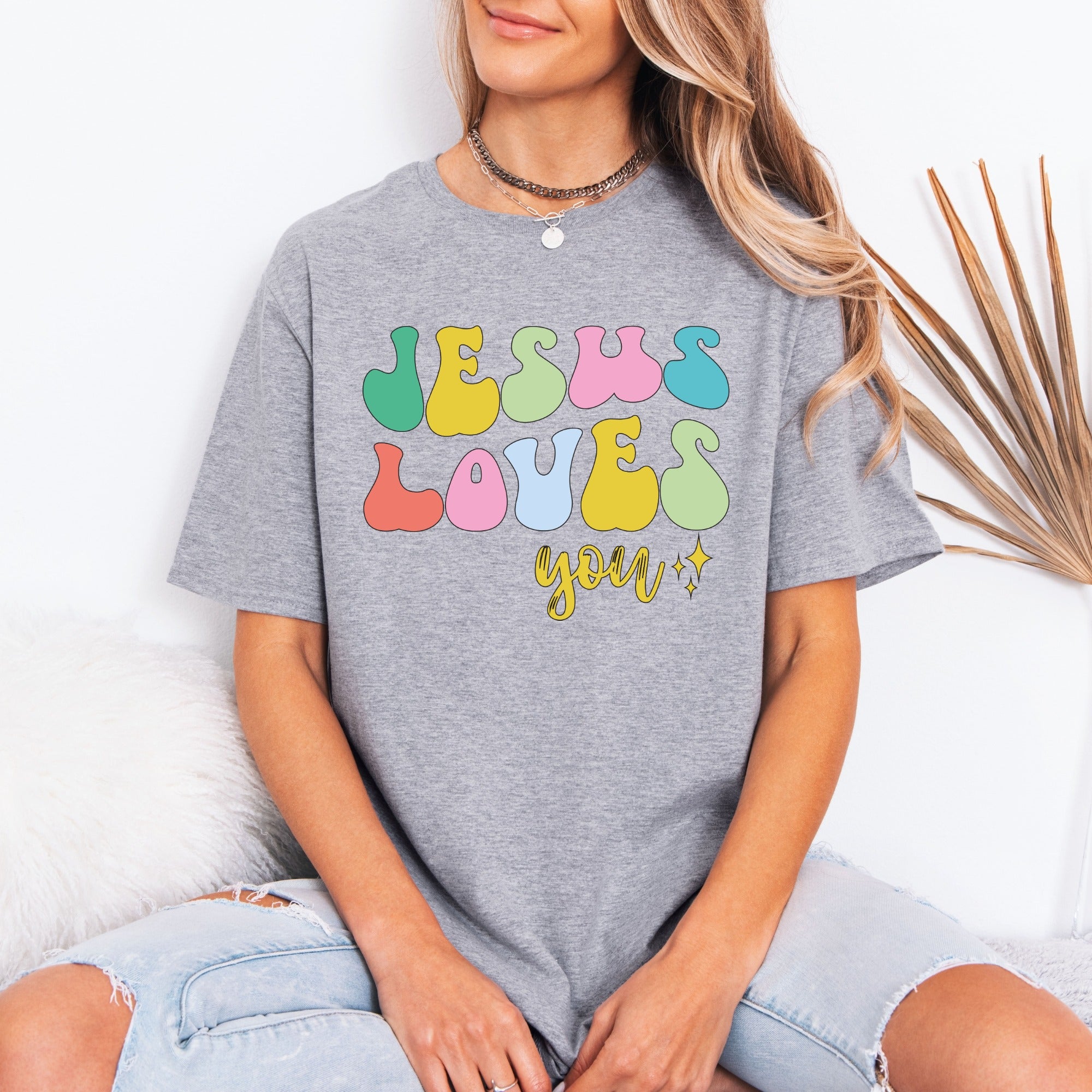 Jesus Loves You | Retro Affirmation Tee