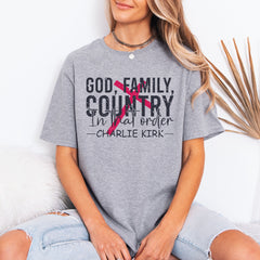 God, Family, Country | Faithful Priorities Tee