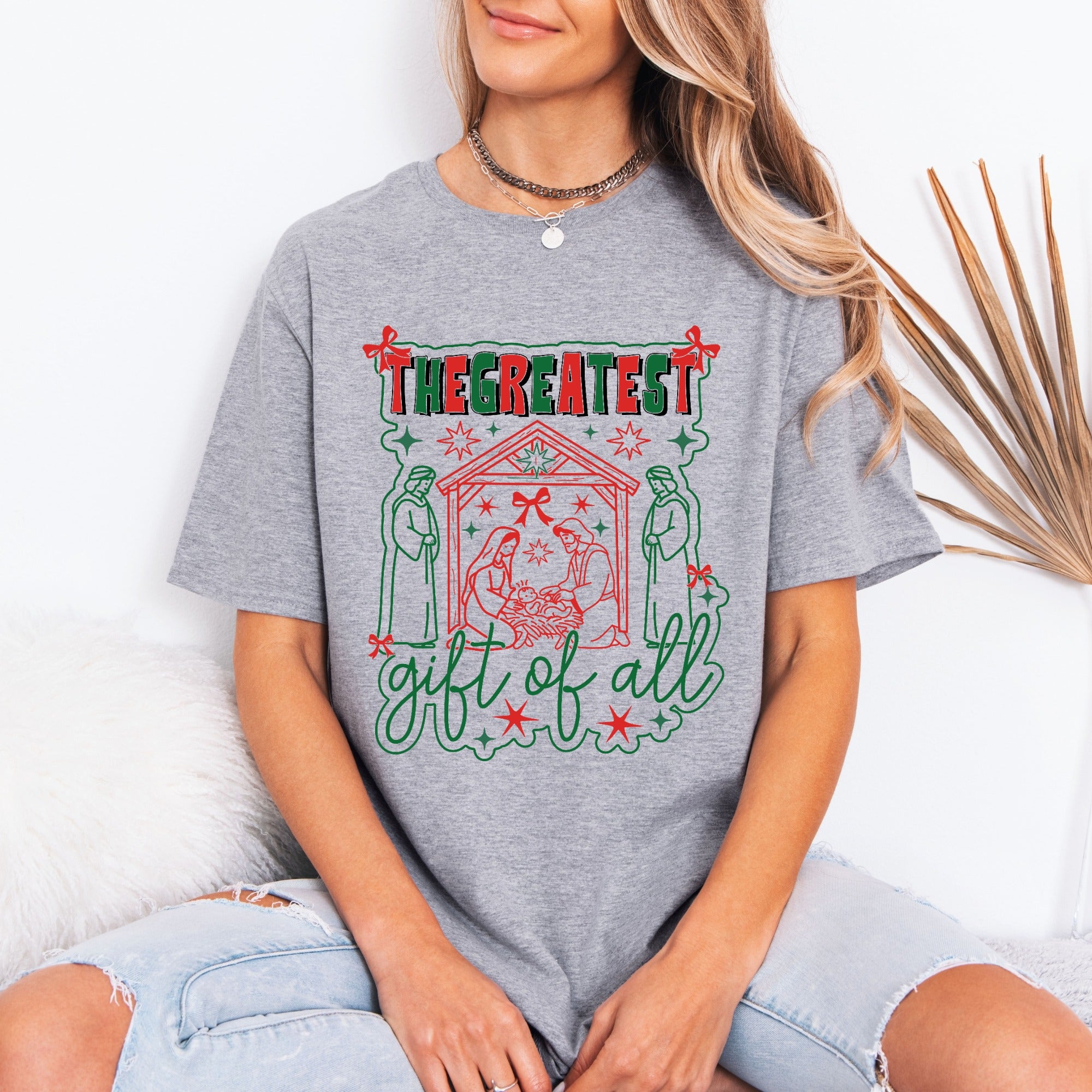 The Greatest Gift of All | Nativity Christmas Tee