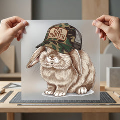 Egg Hunter Rabbit Easter Easter Spring Ready to Press DTF Transfer for Dtf