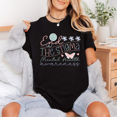 End Stigma Mental Health Good Vibes Collection Positive Vibes Collection Ready to Press DTF Transfer for Dtf