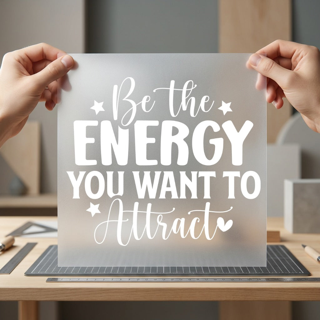 Energy Quote Inspirational Diy Aesthetic Ready to Press DTF Transfer for Dtf