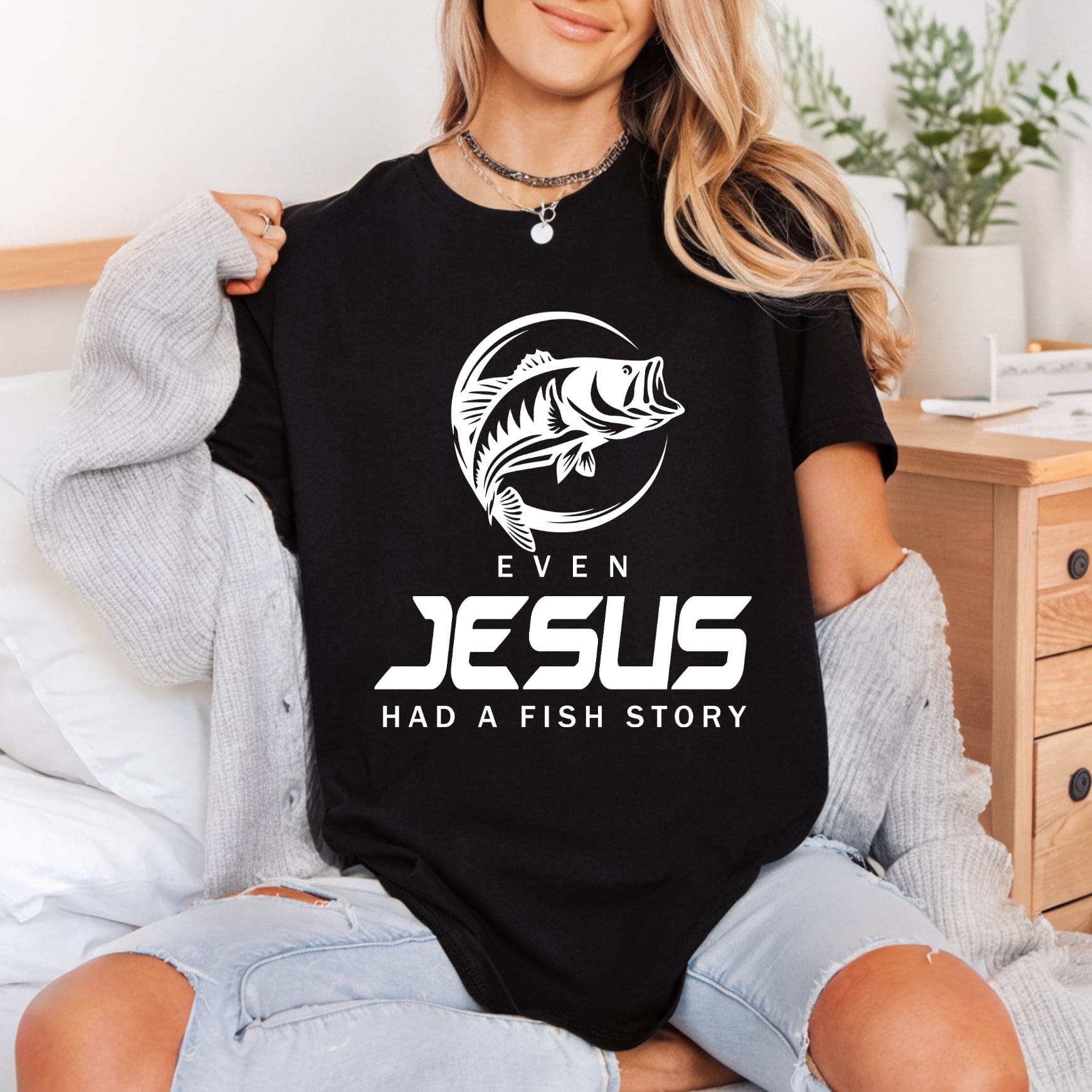 Even Jesus Had Fish Christian Faith Ready to Press DTF Transfer for Dtf