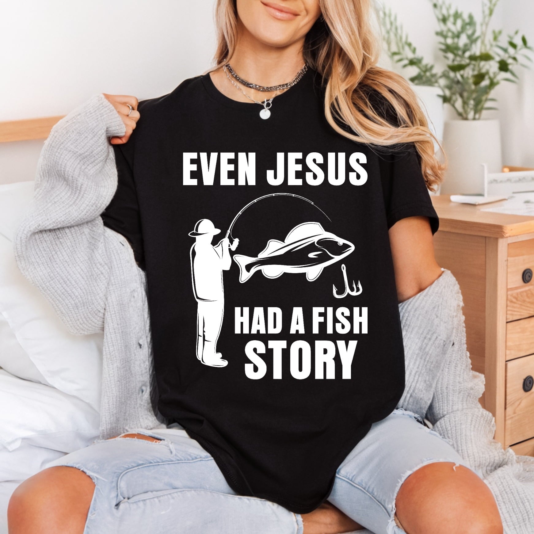 Even Jesus Had Fish Christian Faith Ready to Press DTF Transfer for Dtf