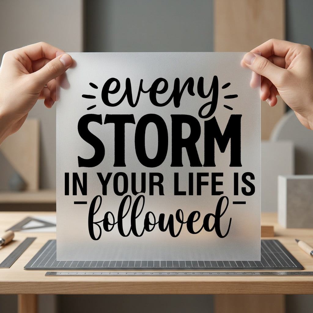 Every Storm Followed Motivational Aesthetic Ready to Press DTF Transfer for Dtf