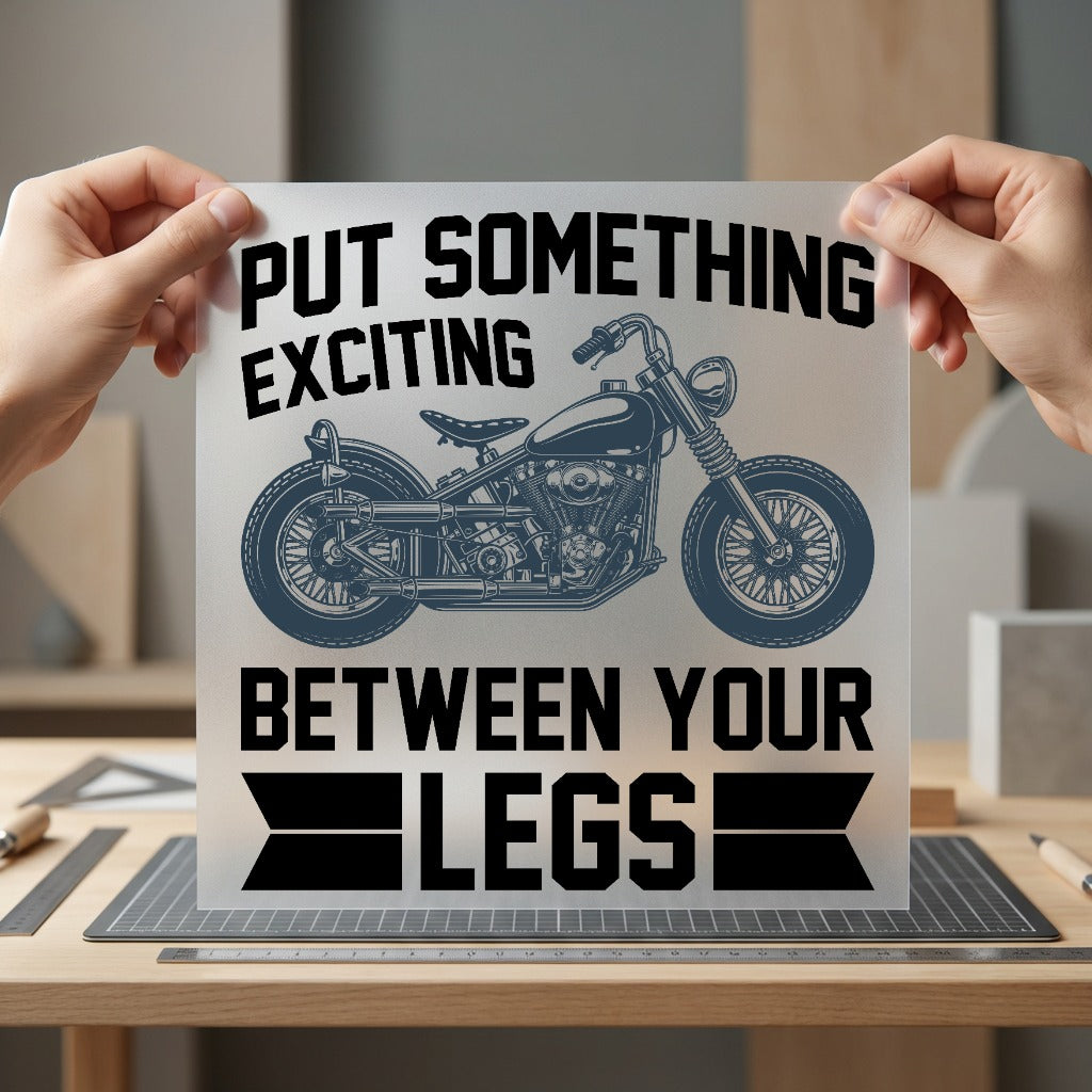 Exciting Motorcycle Quote Biker Vintage Retro Ready to Press DTF Transfer for Dtf