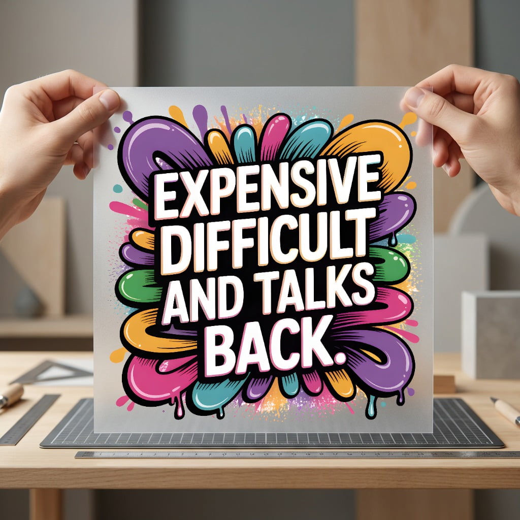 Expensive Difficult Talks Back Funny Sarcastic Ready to Press DTF Transfer for Dtf