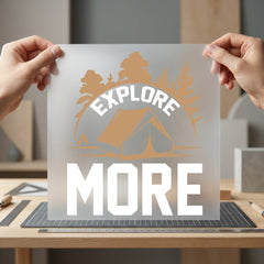 Explore More Camping Adventure Vintage Retro Ready to Press DTF Transfer for Dtf