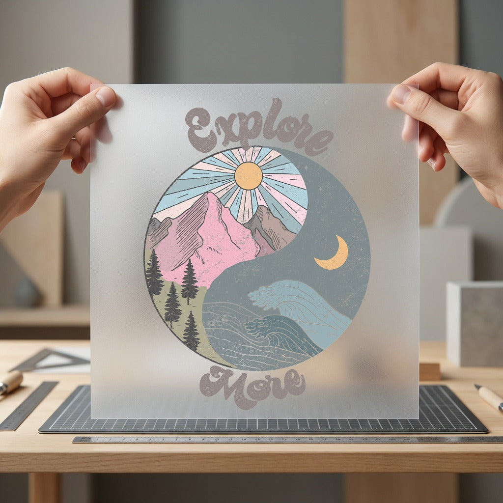 Explore More Yin Yang Vintage Retro Ready to Press DTF Transfer for Dtf