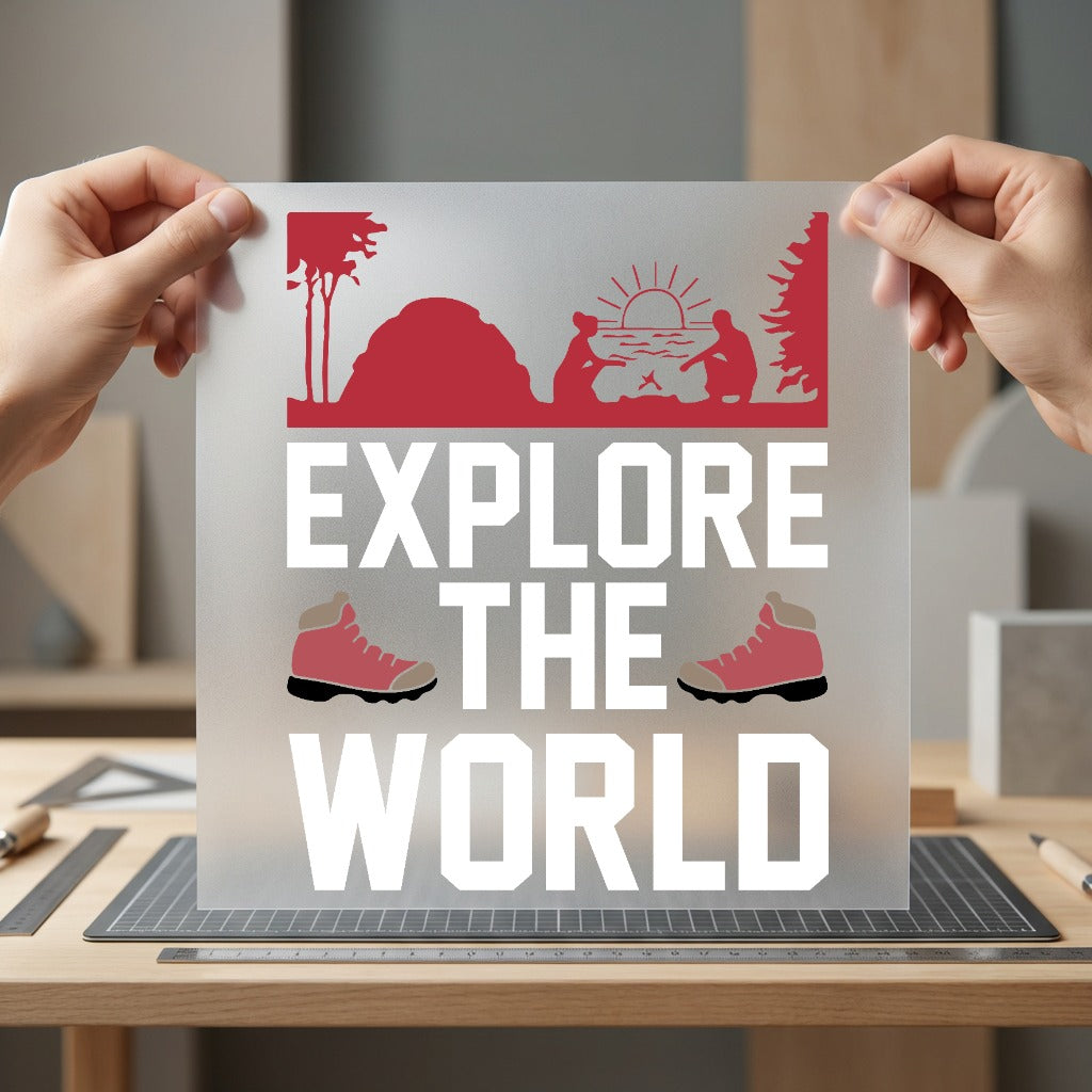 Explore World Hike Scene Aesthetic Camping Ready to Press DTF Transfer for Dtf