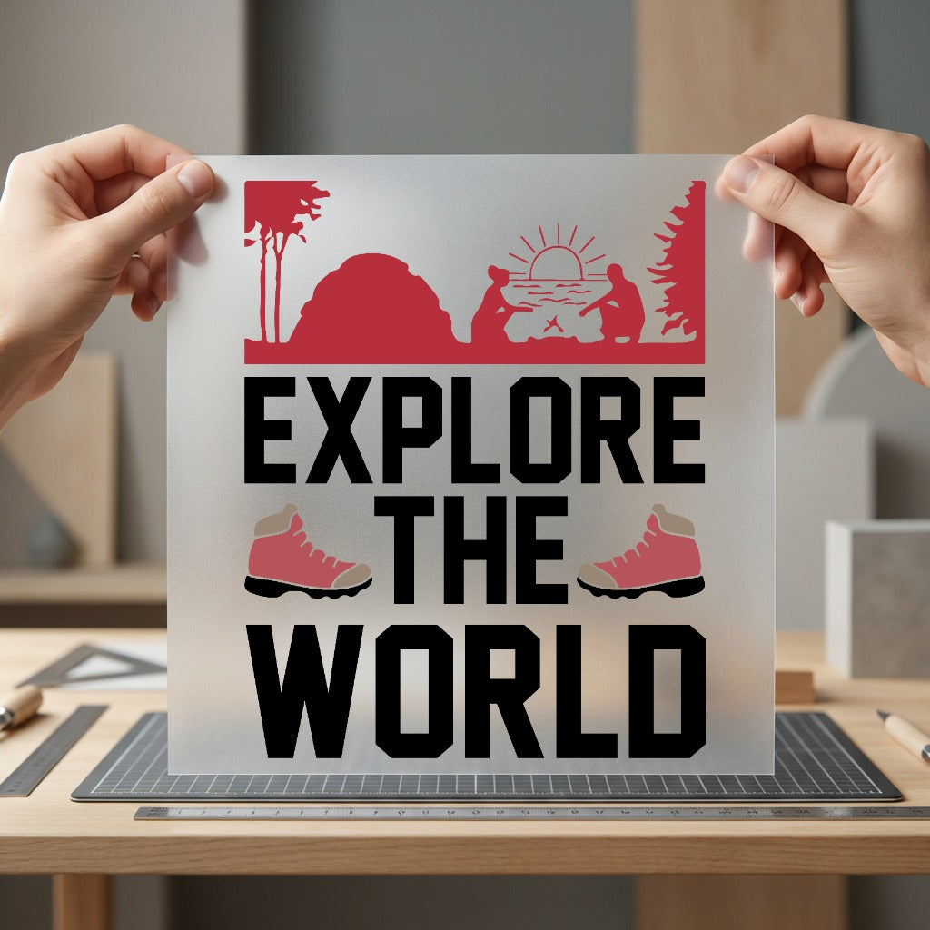 Explore World Hike Scene Aesthetic Camping Ready to Press DTF Transfer for Dtf