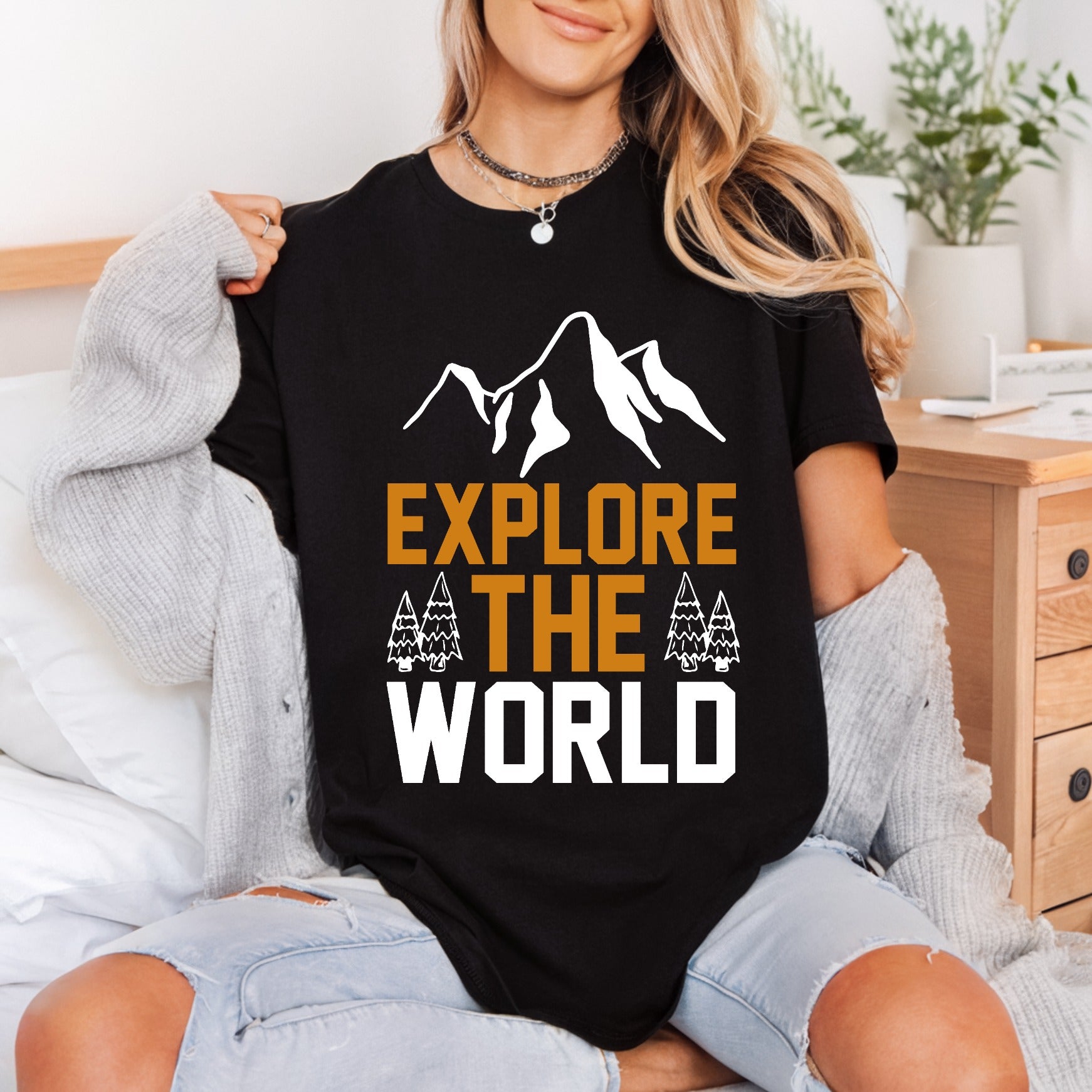 Explore World Mountains Adventure Aesthetic Ready to Press DTF Transfer for Dtf