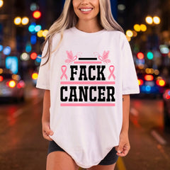 Fack Cancer Pink Ribbons Awareness & Causes Collection Empowerment Collection Ready to Press DTF Transfer for Dtf