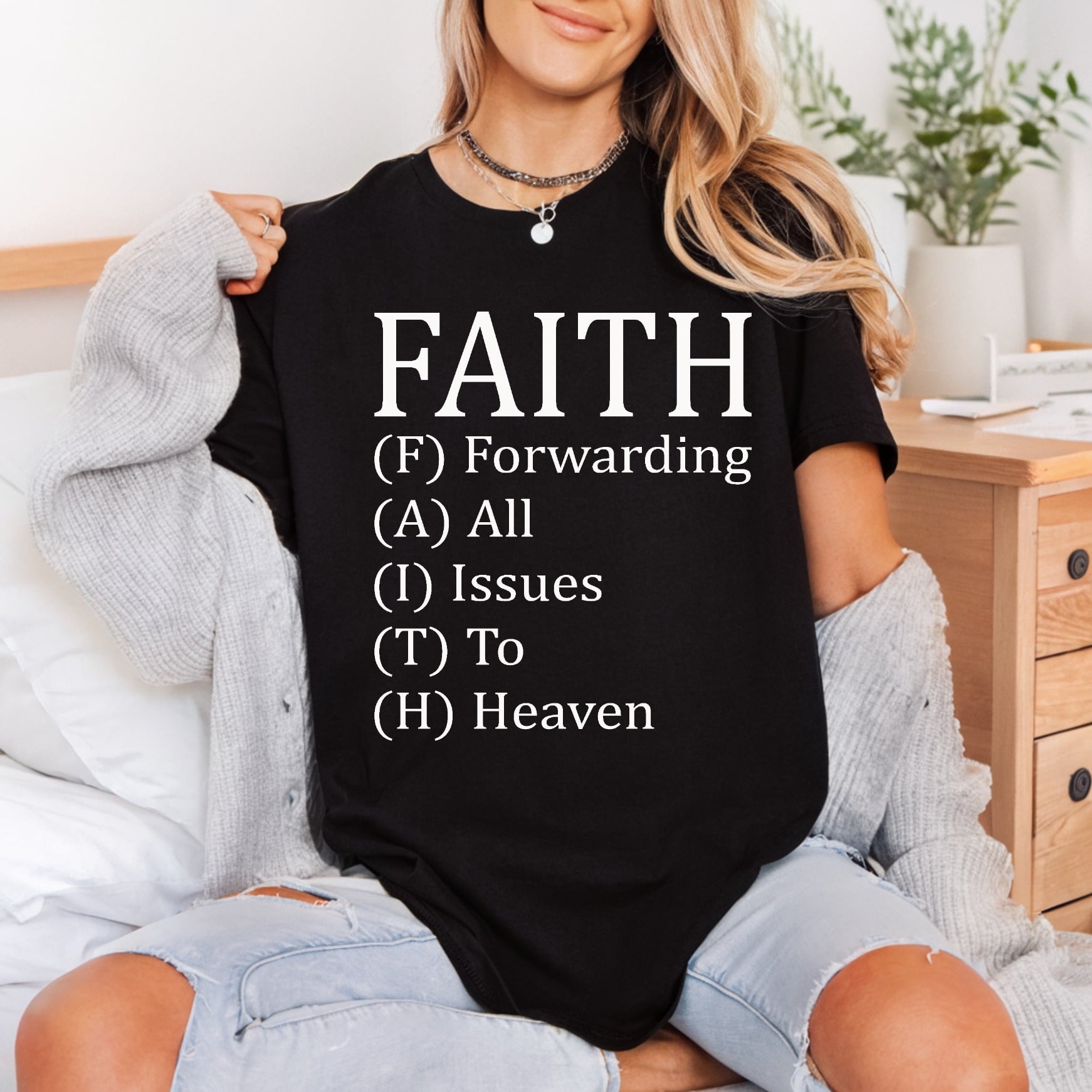 Faith Acronym Inspirational Diy Christian Faith Ready to Press DTF Transfer for Dtf