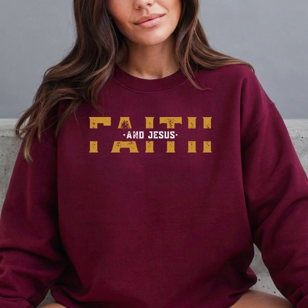 Faith and Jesus | Bold Declaration Sweatshirt - Luckets.com