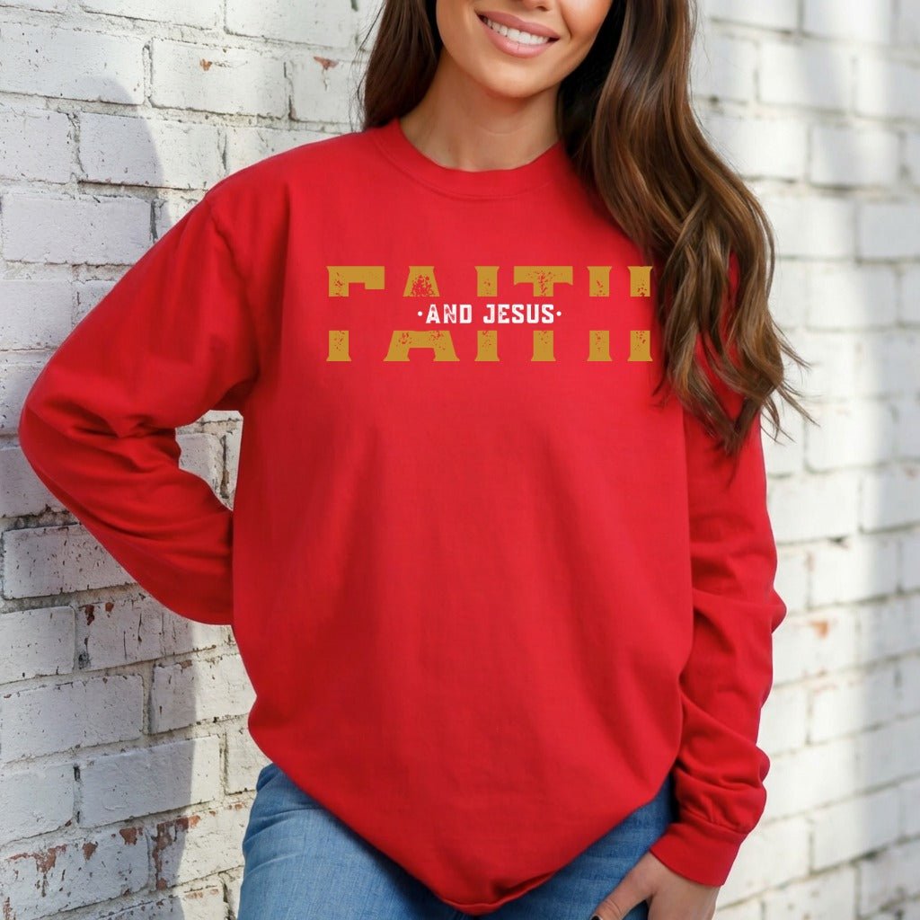 Faith and Jesus | Bold Declaration Sweatshirt - Luckets.com