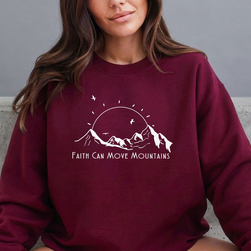 Faith Can Move Mountains | Affirmation & Purpose Sweatshirt - Luckets.com